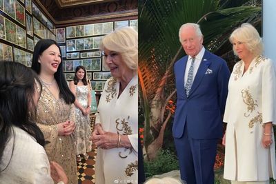 李湘母女豪華出席英國王室宴會引爭議 網友質疑花錢買合影