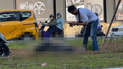 高雄騎士闖輕軌自摔致開放性骨折 驚險未釀二次災害