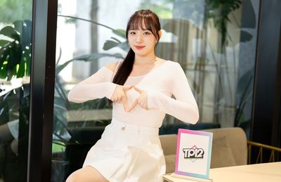 韓國啦啦隊女神河智媛來台拍遊戲廣告，展現敬業精神與珍奶愛