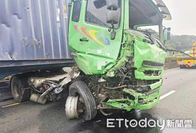 國道1號驚魂80分鐘！貨櫃車失控撞緩撞車釀1死1傷