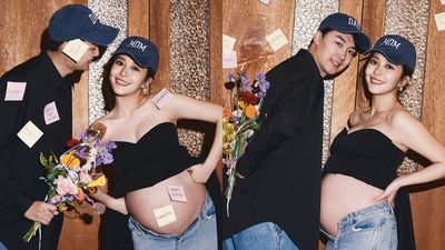 YouTuber徐海莉曬孕婦寫真與經紀人老公放閃 網友朝聖按讚