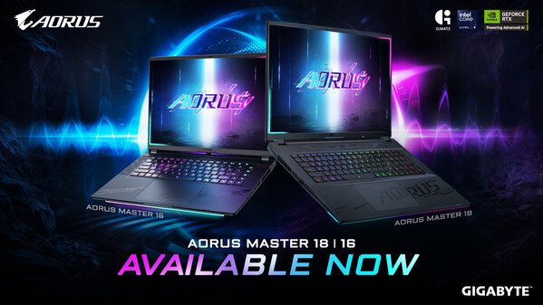 技嘉推出AORUS AI電競筆電MASTER 18與16：AI助理與強大效能的完美結合