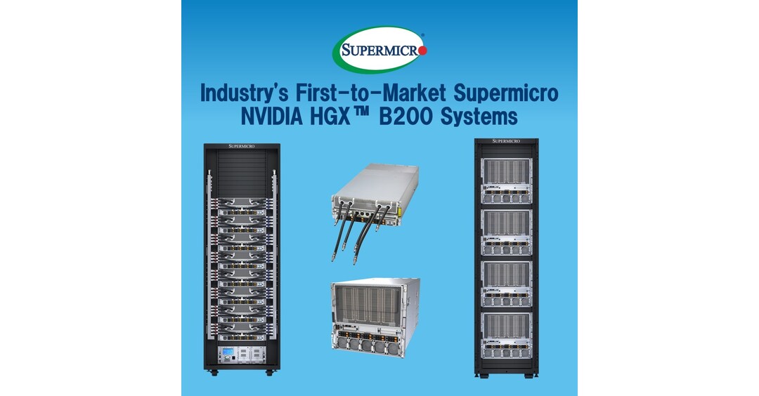 Supermicro 與 NVIDIA 攜手推出 HGX B200 系統，MLPerf v5.0 基準測試成績驚人