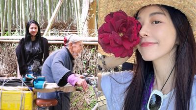 邵雨薇京都竹林邂逅：日本爺爺的讚美開啟美好一天