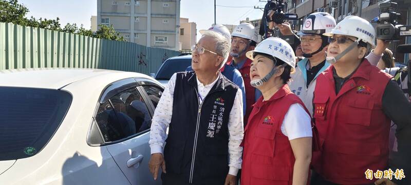 清水老舊大樓塌陷 盧秀燕探視受災戶允全力協助