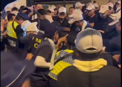 大甲媽遶境夜深爆衝突！彰化警方壓制醉漢，現場緊張