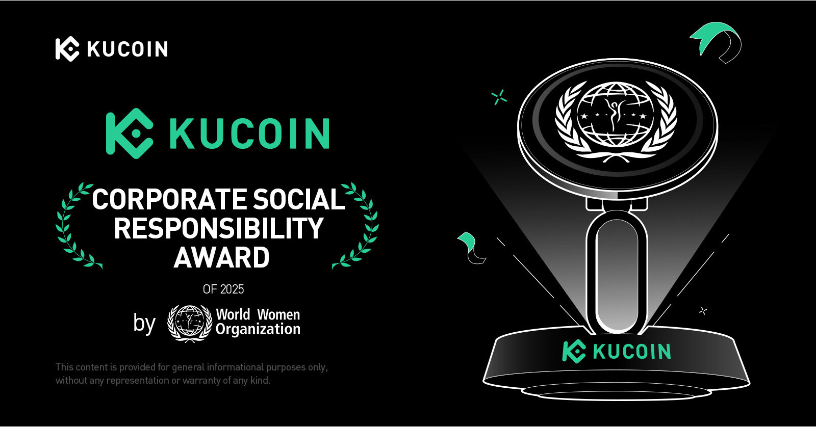 KuCoin獲聯合國世界婦女組織頒發企業社會責任大獎，推動全球女性與兒童福祉