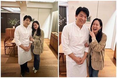 孫藝真緊靠《黑白大廚》安成宰「勾手燦笑」! 網笑:玄彬不要看