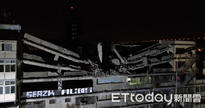 台中清水「大樓塌陷」空拍畫面曝光! 5、6樓崩落呈V字型