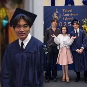 張清芳小兒子帥氣畢業 母子情深合影曝光