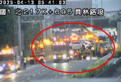 國道1號員林路段重大車禍 緊急應變小組全力疏導