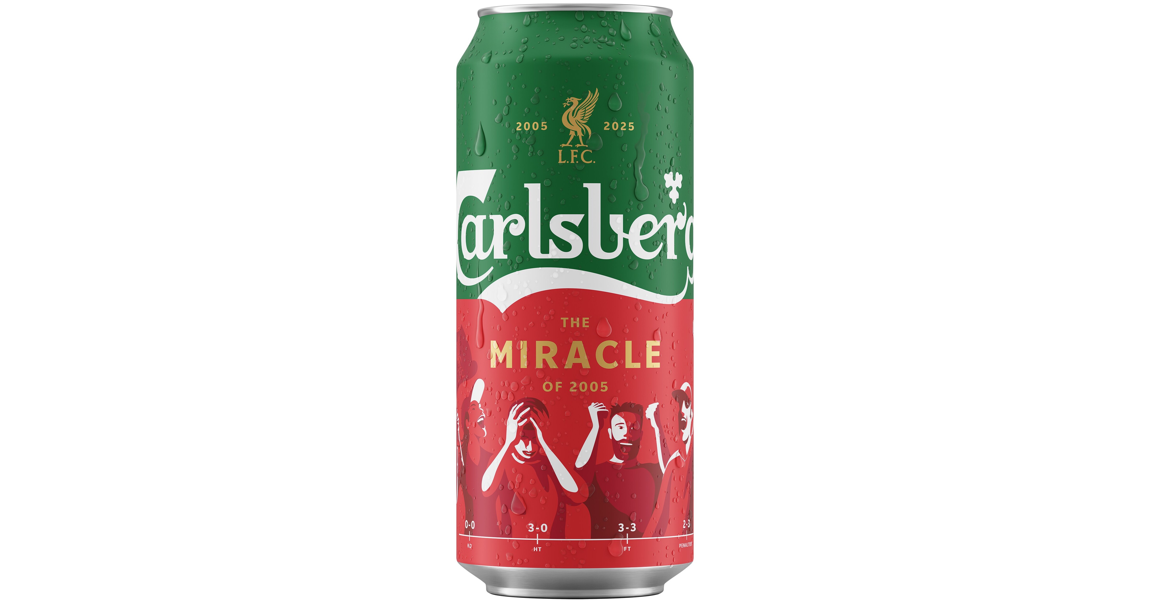 Carlsberg推出限量版Miracle Can啤酒，與利物浦傳奇球員重聚慶祝2005年奇蹟20週年