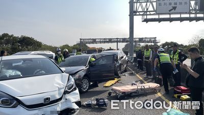 快訊/國3「6車追撞」釀4傷!3歲女童疑吐血 警消送醫急救中