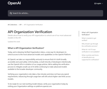 OpenAI新政：高階AI模型使用需驗證身份，防範濫用與外洩