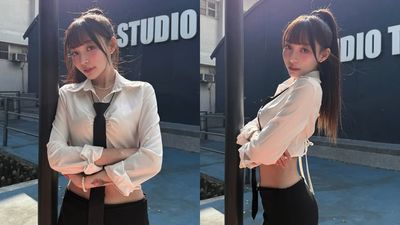 林襄OL造型驚艷全網：白襯衫黑絲展現火辣曲線