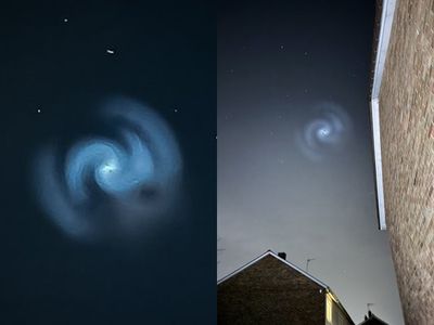 歐洲夜空驚見「幽藍螺旋傳送門」多國目睹奇景 英氣象局回應了
