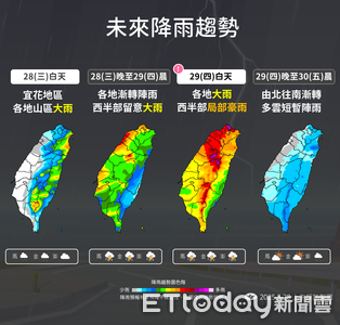 端午連假前夕全台大雨 假期將迎來好天氣