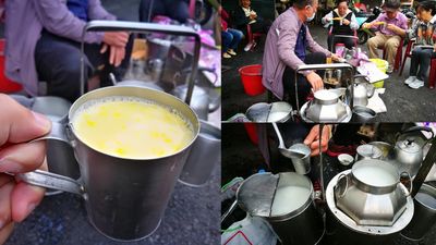 嘉義傳奇早餐：80年街邊攤的炭燒杏仁茶與生蛋的完美結合