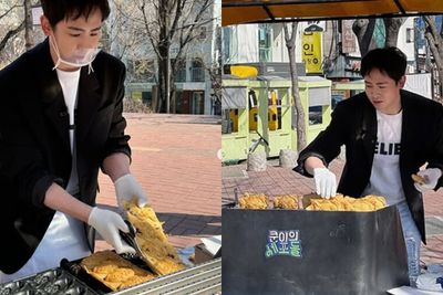 路邊賣鯛魚燒老闆超帥!近看竟是野生男神2PM尼坤 大批民眾朝聖