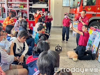 台南麻豆親子館 參與麻豆消防分隊家庭防火宣導活動