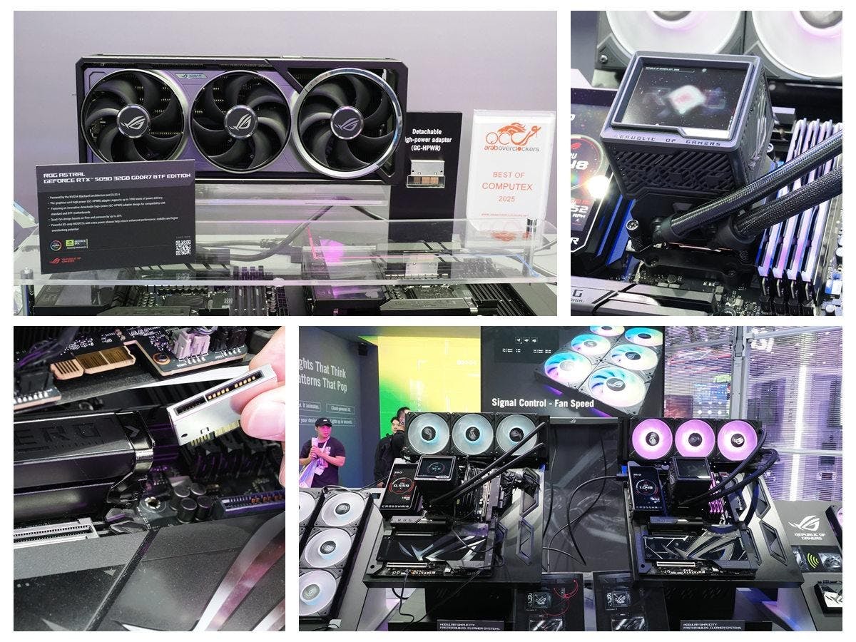 華碩Computex 2025驚艷亮相：推出BTF 2.0顯示卡與無纜線水冷概念