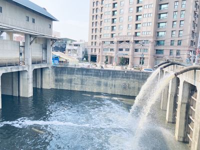 新北市塔寮坑二號抽水站蓄水試抽確保防洪效能