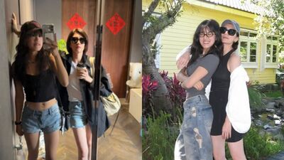 賈靜雯與梧桐妹母女同框驚艷網友：宛如姊妹花